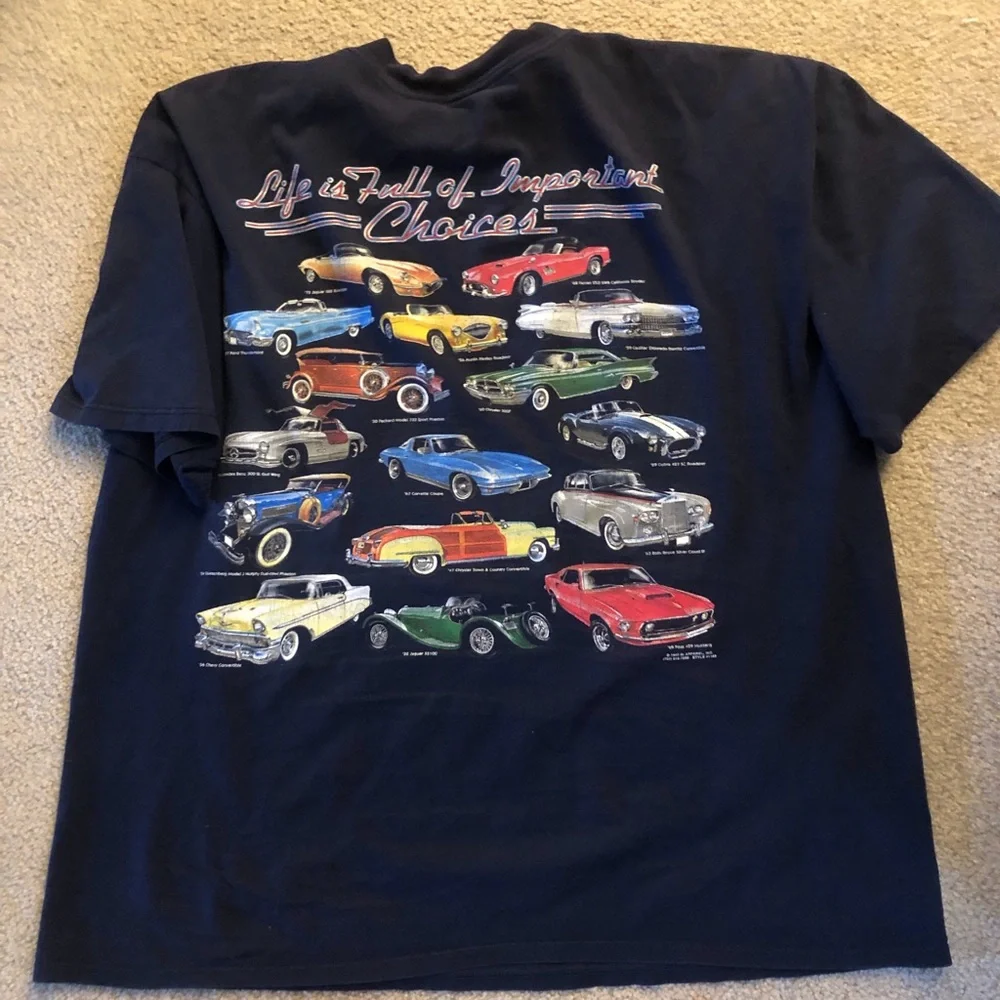 Classic Cars T-Shirt - Multicolor Size XXL